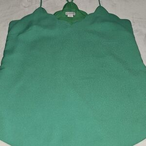 J. Crew Scalloped Cami Tank Top Kelly Green in size 4